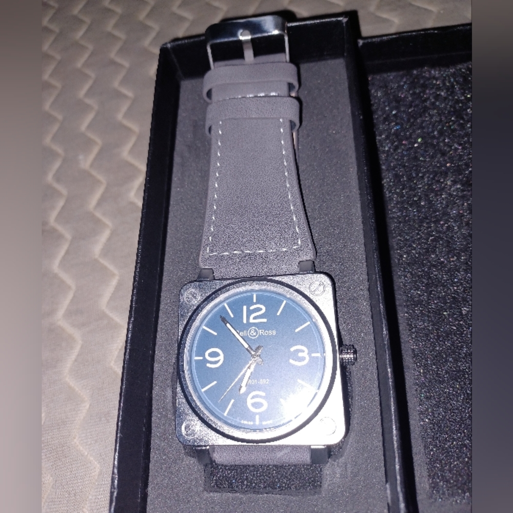 Bell and Ross Watch BR-03 92 W/ No Date (Blue and Grey)
